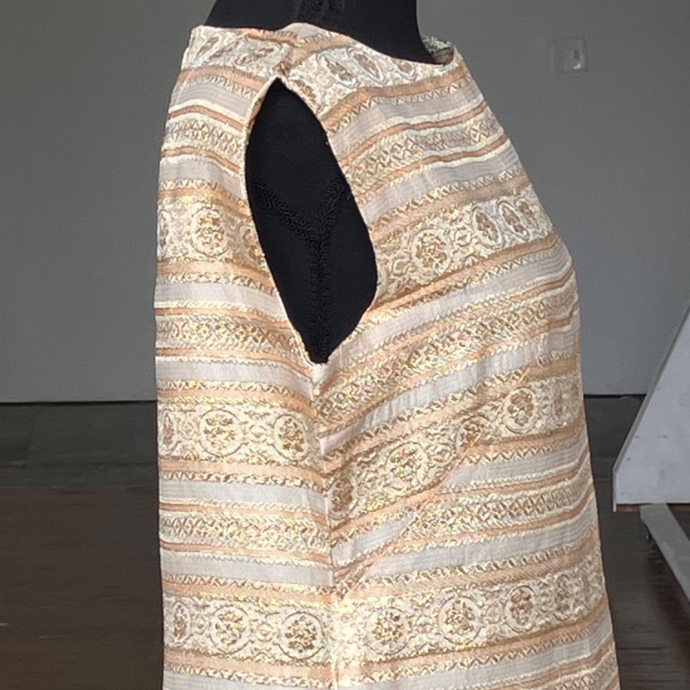 Custom made gold and metallic gold thread tunic top - Picture 6 of 11